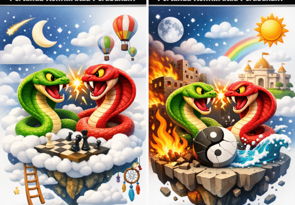 Sejutamimpi Erek Erek 234D membahas arti mimpi ular bertarung secara lengkap, santai, dan mudah dipahami. Temukan tafsir, makna simbolik, serta kode alam arti mimpi ular bertarung di sini.