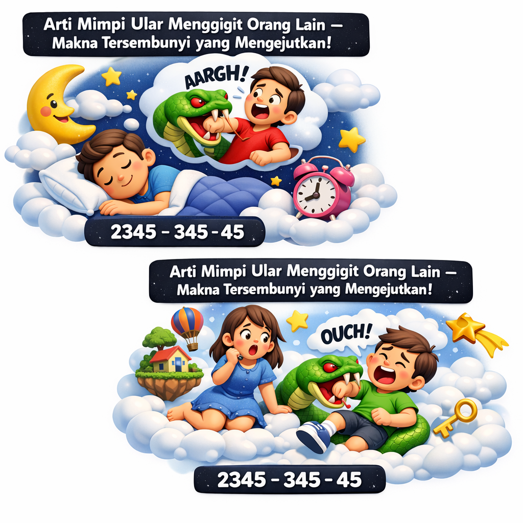 Temukan arti mimpi ular menggigit orang lain secara lengkap dan mendalam. Simak tafsir, makna psikologis, hingga kode alam yang bisa menjadi petunjuk penting dalam hidup Anda.