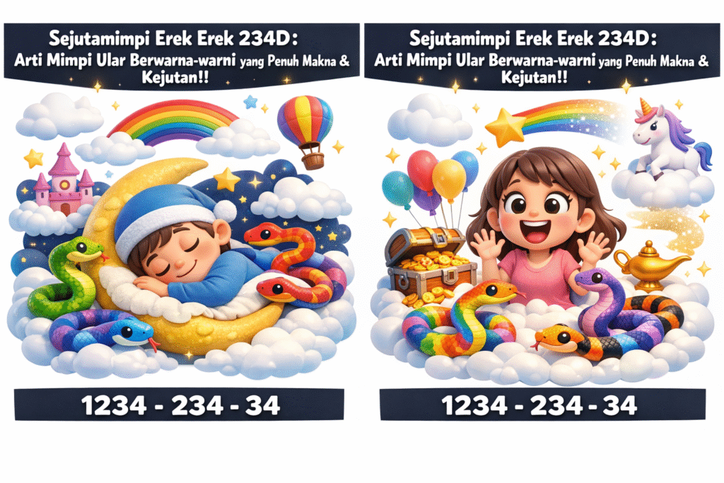 Sejutamimpi Erek Erek 234D: Arti Mimpi Ular Berwarna-warni yang Penuh Makna & Kejutan!
