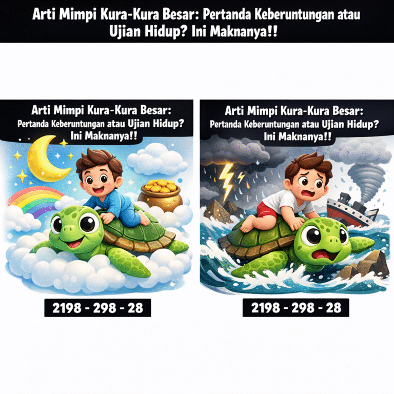 Temukan arti mimpi kura-kura besar yang penuh makna tentang kesabaran, rezeki, dan perjalanan hidup. Simak tafsir lengkap dan kode alamnya di sini.
