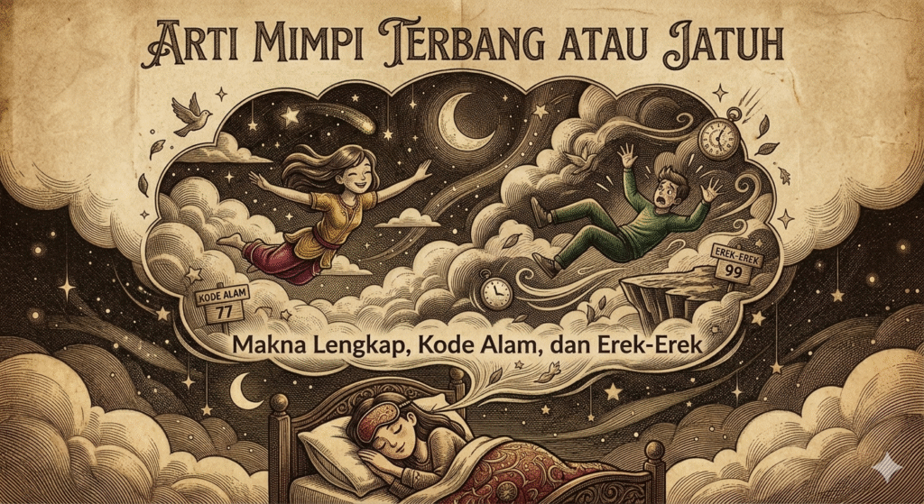 Arti Mimpi Terbang atau Jatuh: Makna Lengkap, Kode Alam, dan Erek-Erek